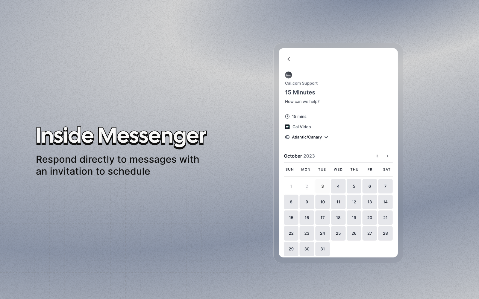 Screenshot of app Intercom